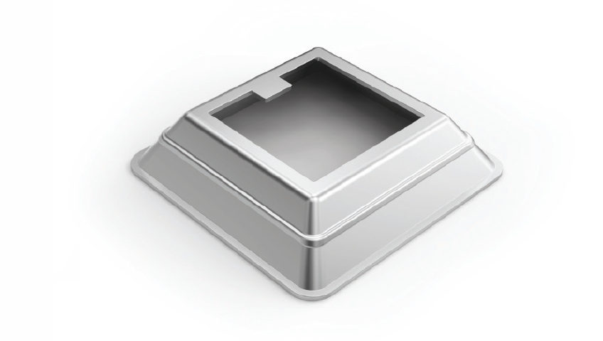 40'lık Kare Yer Flanşı Tek Tırnak